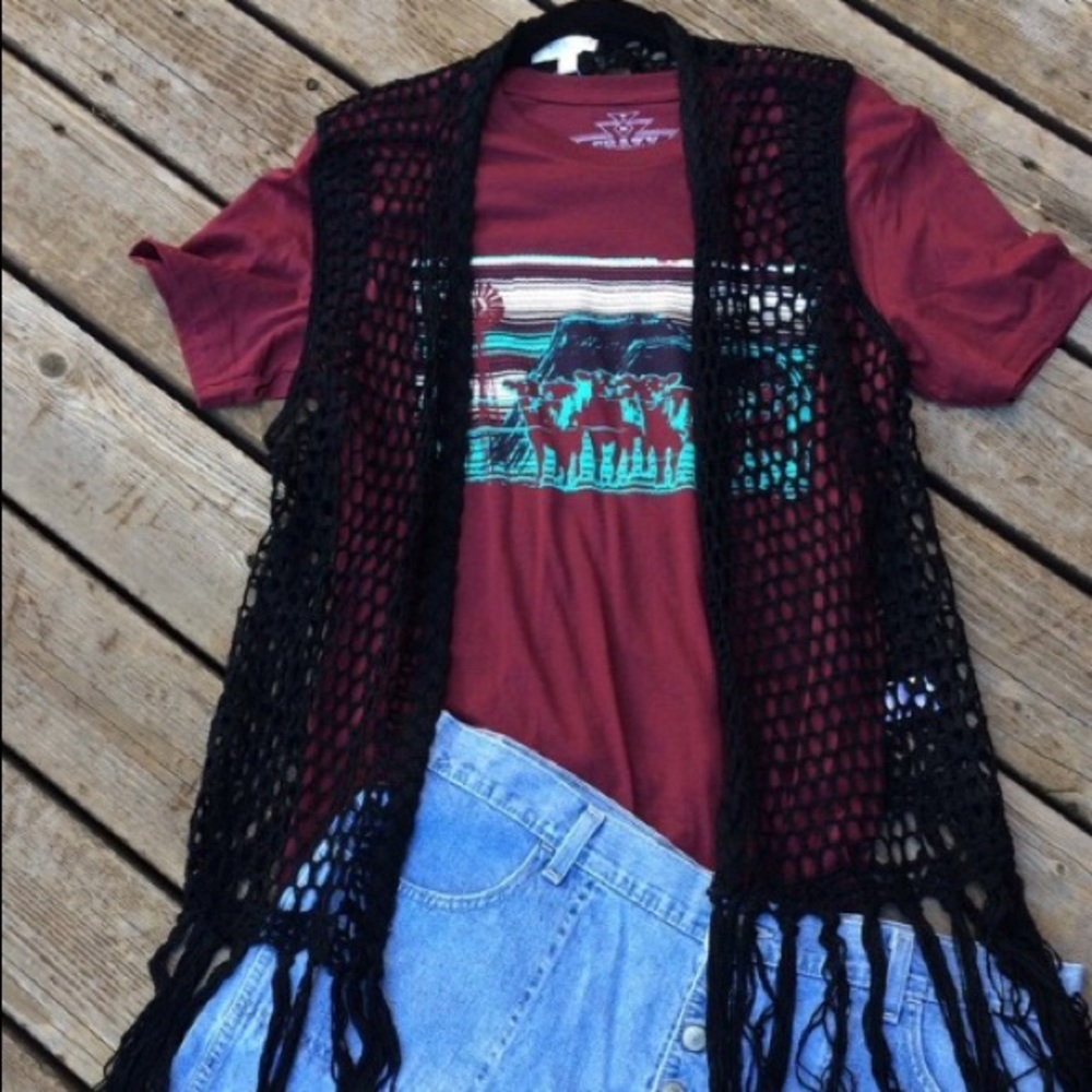 Boho Fringe Vest